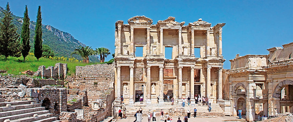 The ancient Library of Celsus at Ephesus